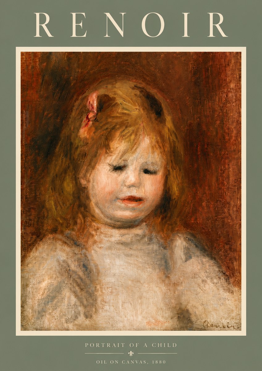 Renoir Portrait of a Child I No6 - Affiche