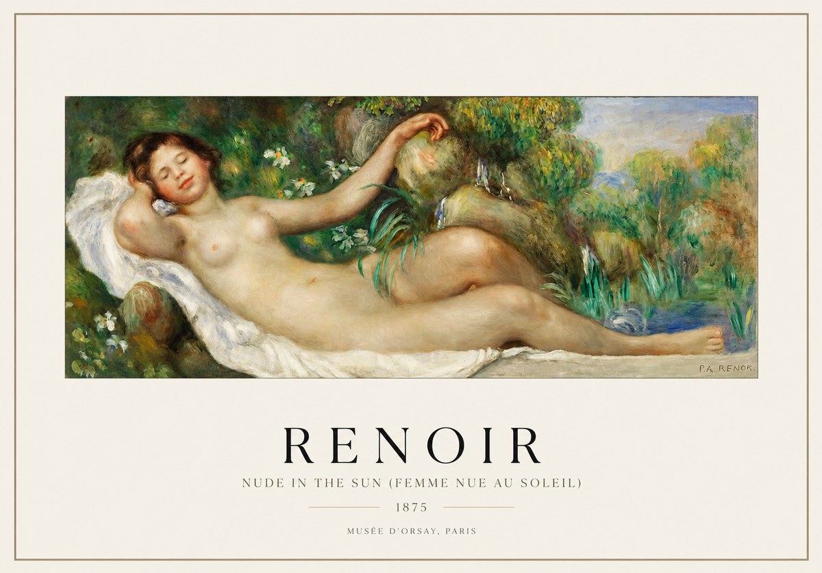 Renoir Nude in the Sun (Femme Nue Au Soleil) No1 - Affiche
