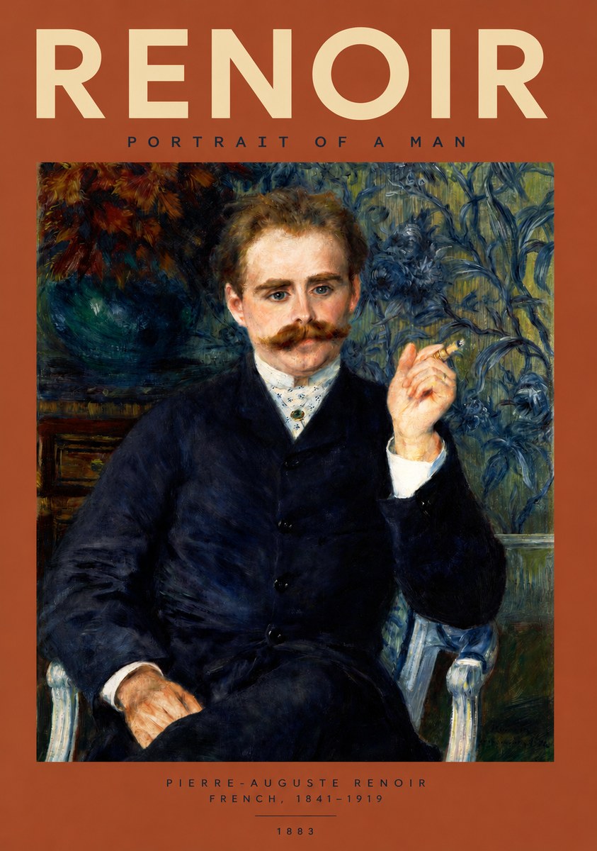 Renoir Portrait of a Man I No2 - Affiche