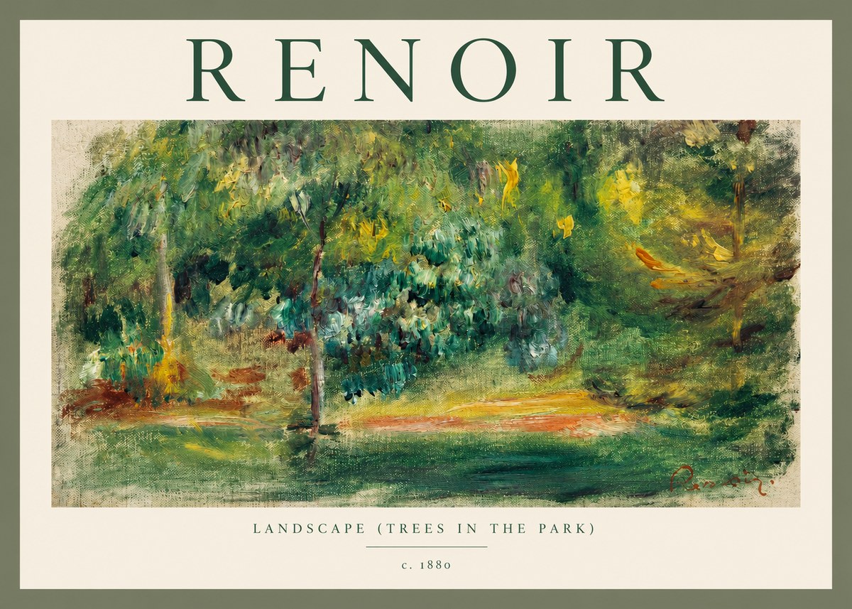 Renoir Landscape (Trees in the Park) No2 - Affiche