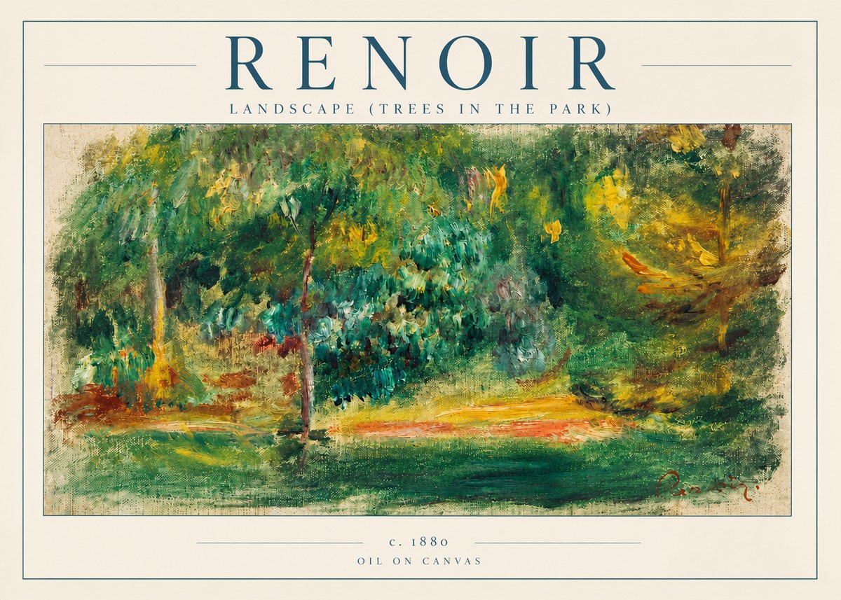 Renoir Landscape (Trees in the Park) No3 - Affiche