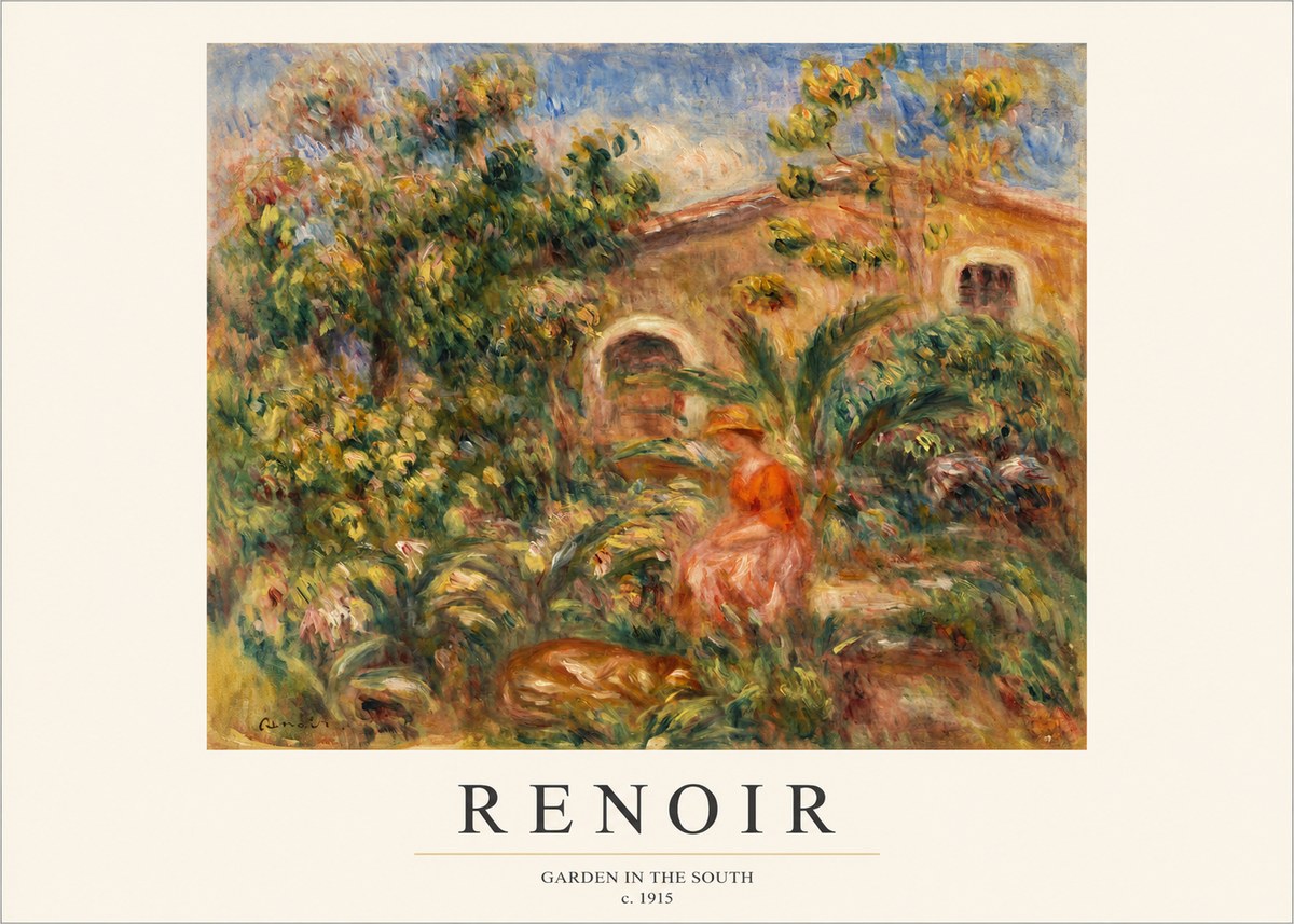 Renoir Garden in the South No1 - Affiche
