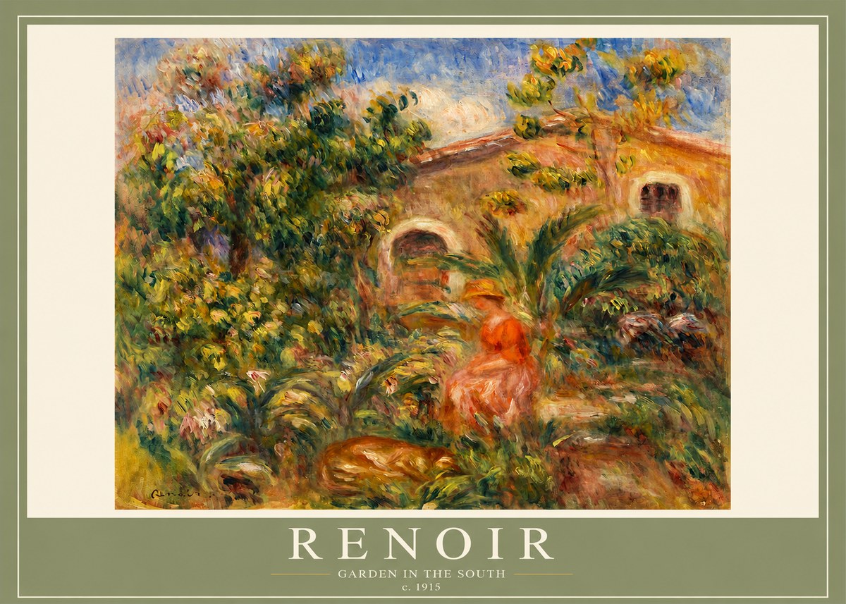 Renoir Garden in the South No2 - Affiche