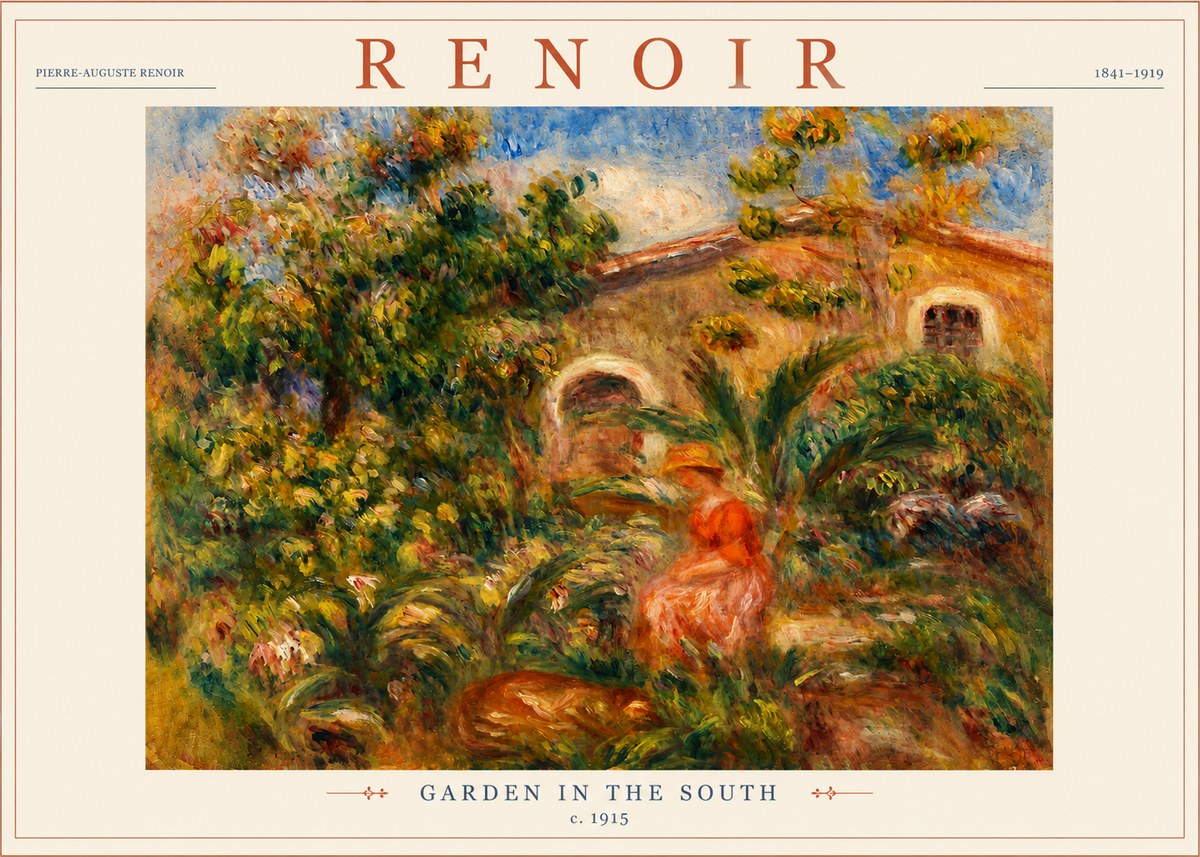 Renoir Garden in the South No3 - Affiche