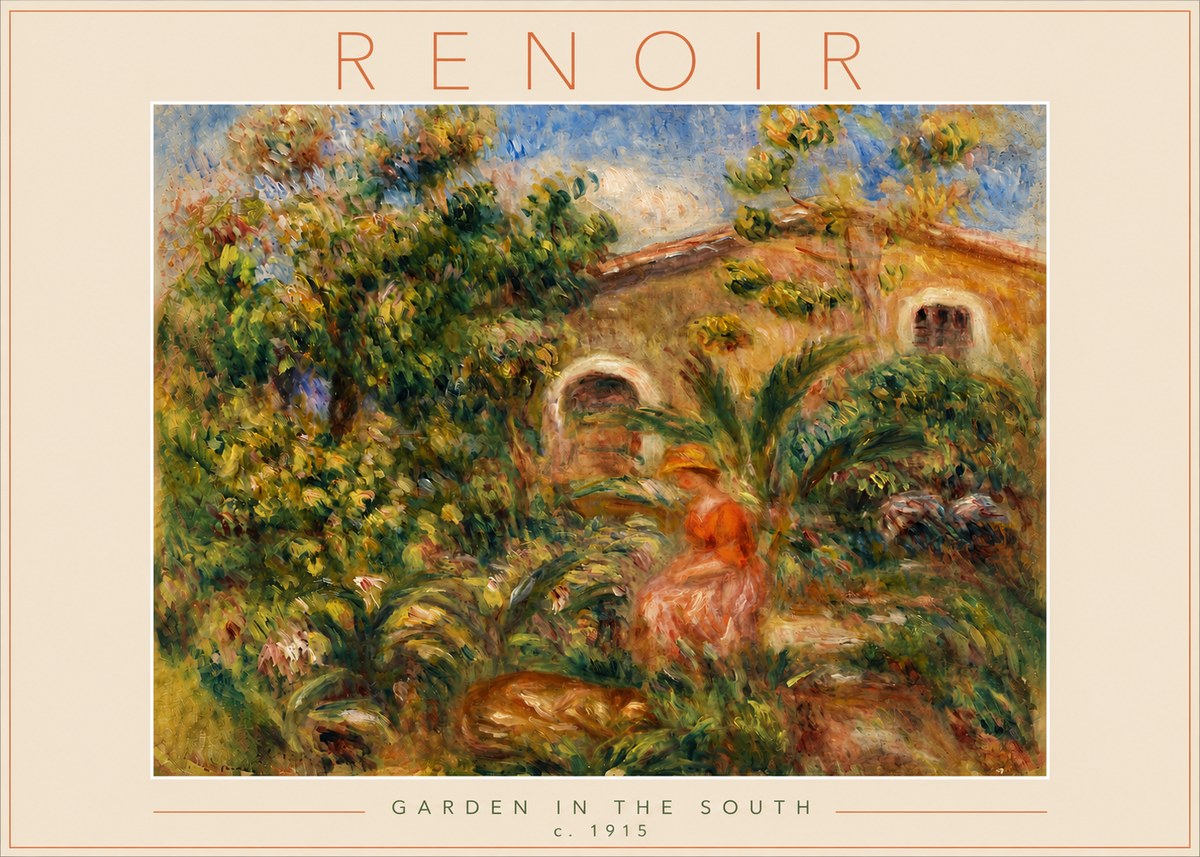 Renoir Garden in the South No4 - Affiche