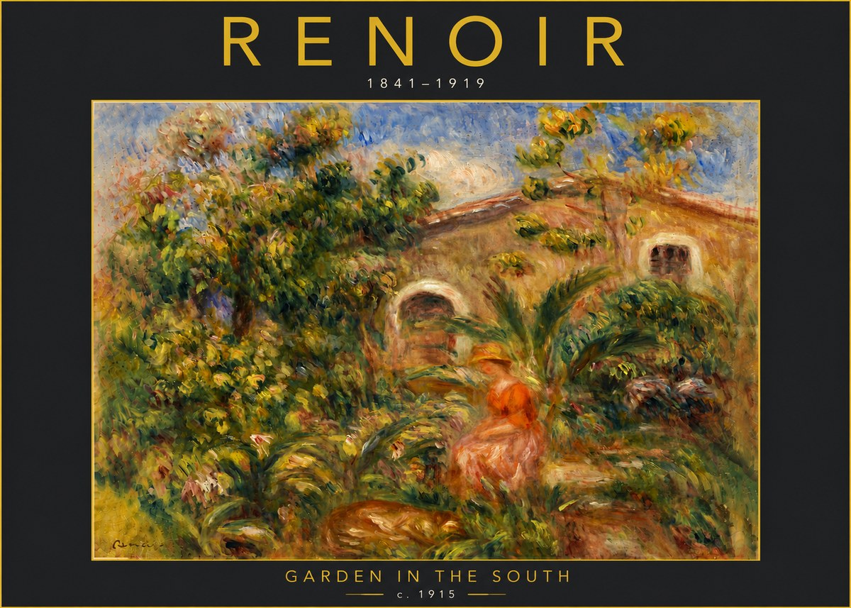 Renoir Garden in the South No6 - Affiche