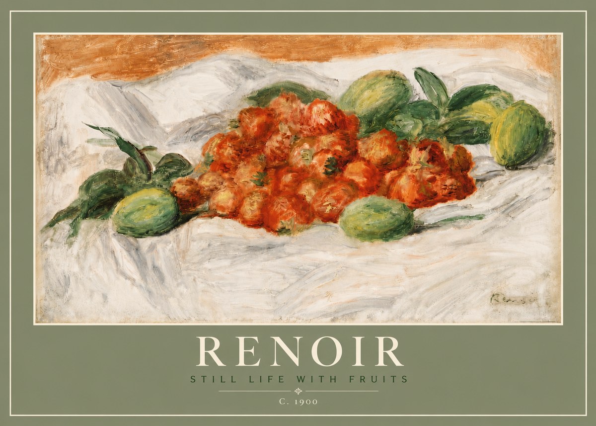 Renoir Still Life with Fruits No4 - Affiche