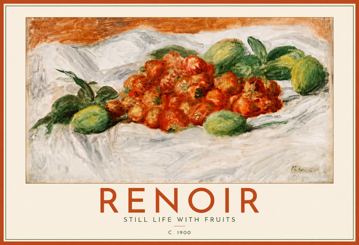 Renoir Still Life with Fruits No6 - Affiche