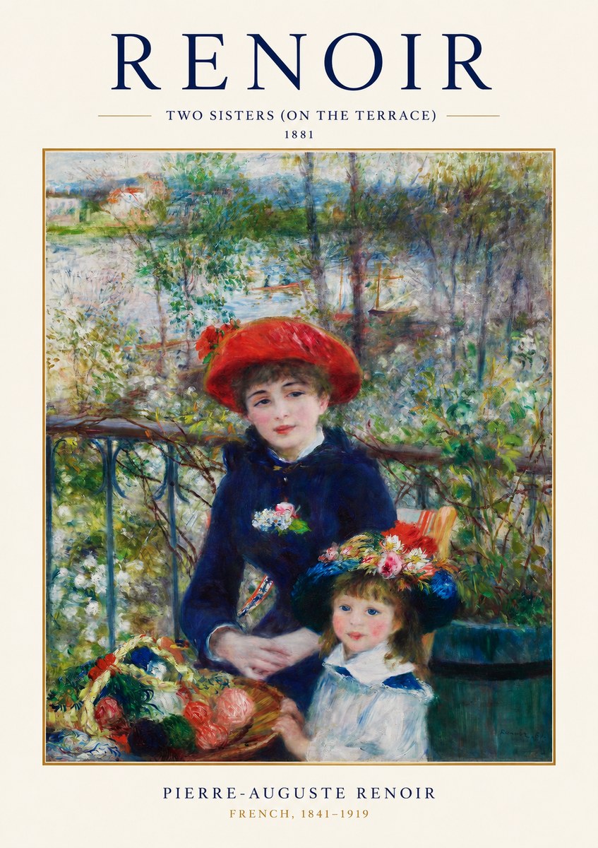 Renoir Two Sisters (on the Terrace) No1 - Affiche