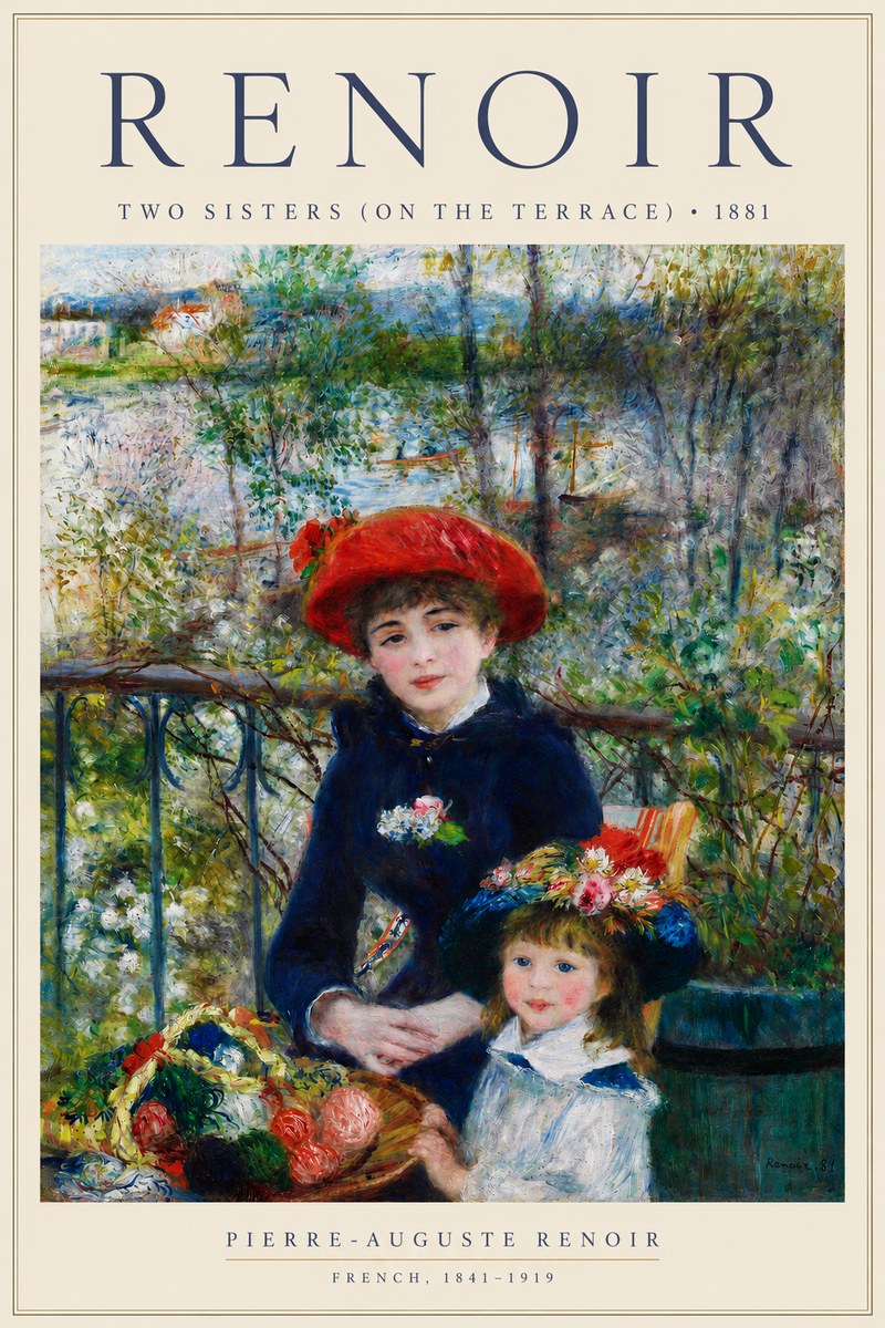 Renoir Two Sisters (on the Terrace) No3 - Affiche