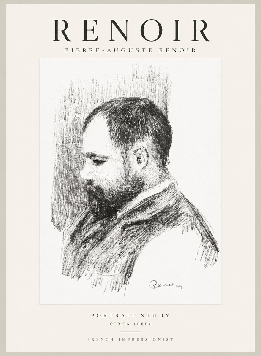 Renoir Portrait Study I No1 - Affiche