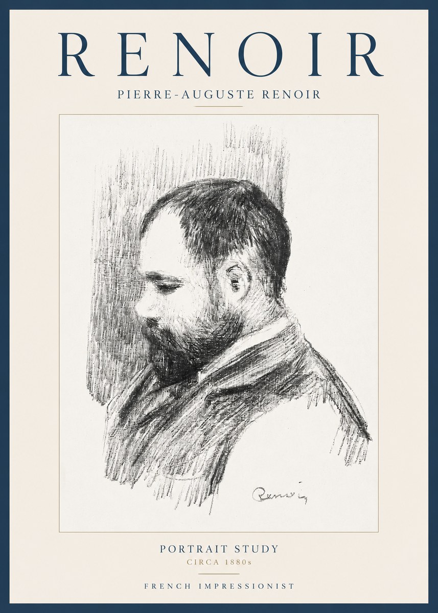 Renoir Portrait Study I No2 - Affiche