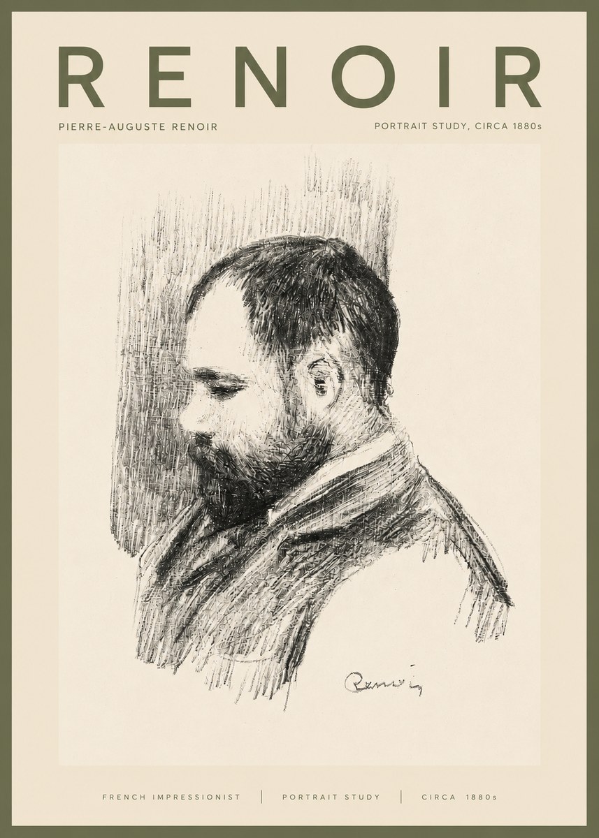 Renoir Portrait Study I No3 - Affiche