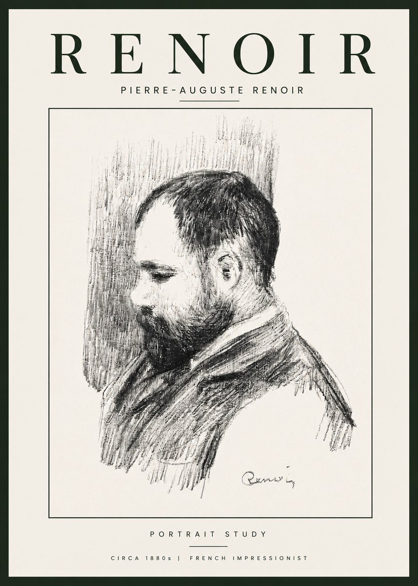 Renoir Portrait Study I No6 - Affiche