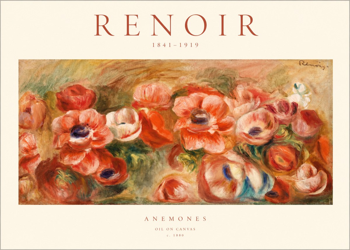 Renoir Anemones No1 - Affiche