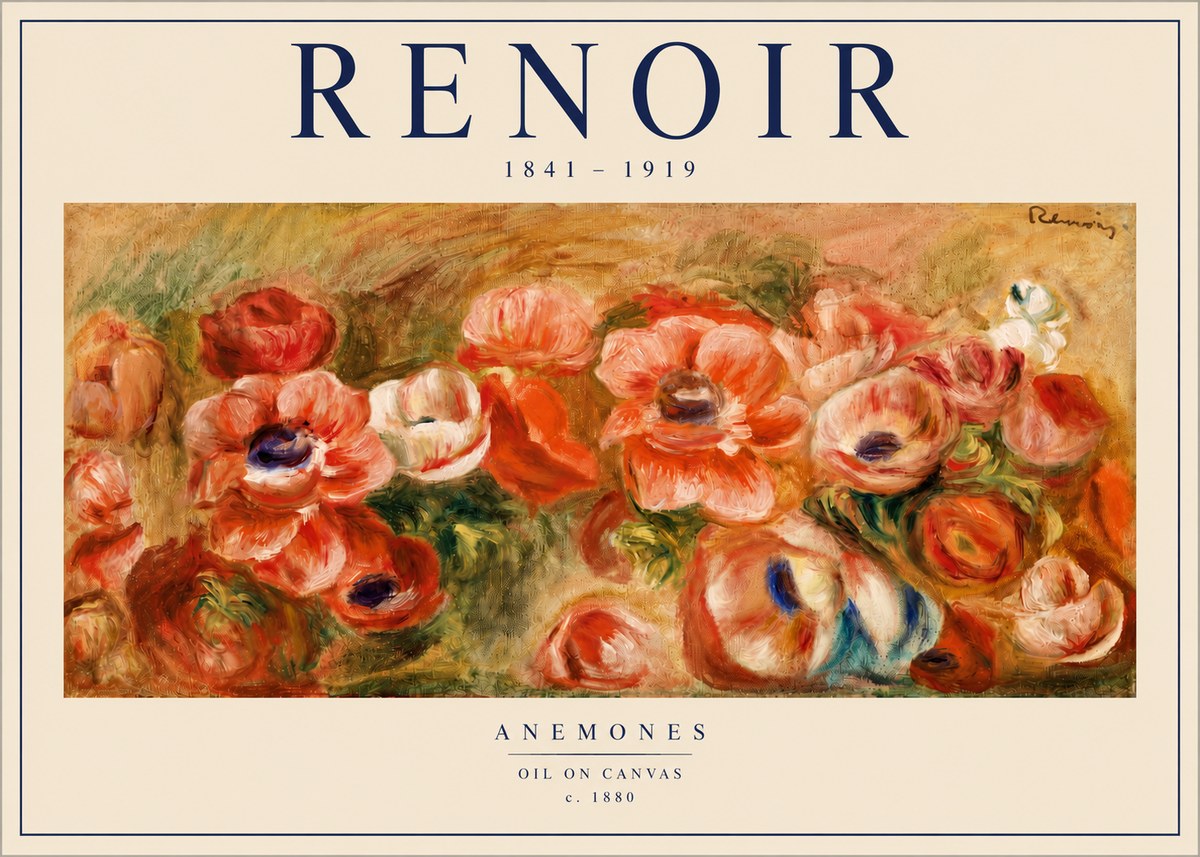Renoir Anemones No3 - Affiche