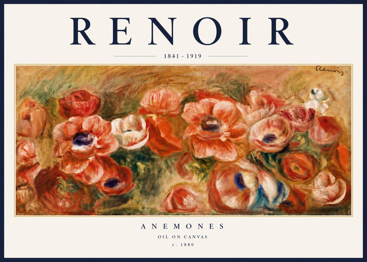 Renoir Anemones No6 - Affiche