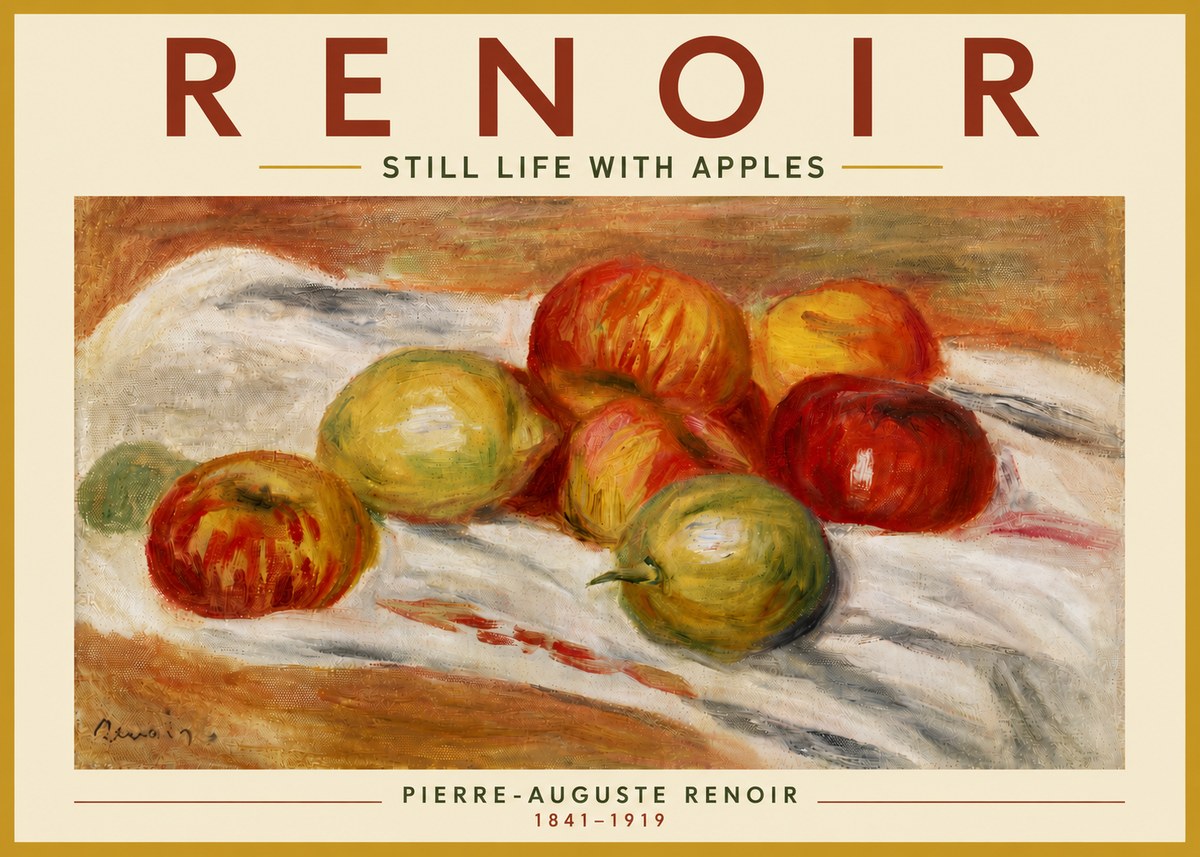 Renoir Still Life with Apples No5 - Affiche