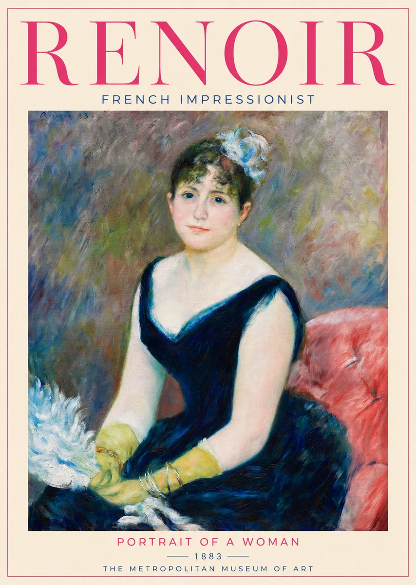 Renoir Portrait of a Woman No3 - Affiche