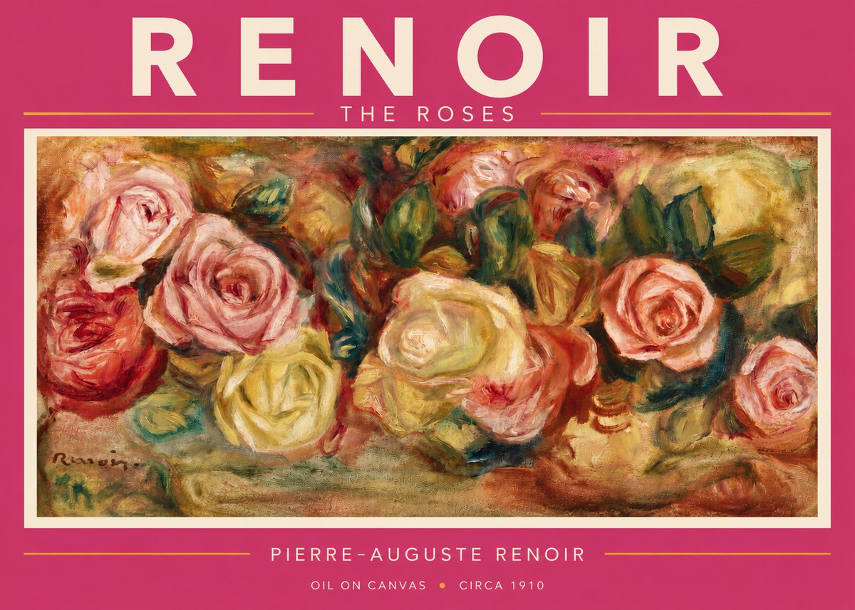 Renoir The Roses No3 - Affiche