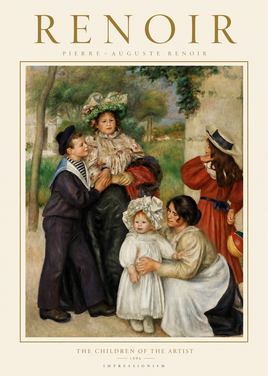 Renoir The Children of the Artist No2 - Affiche