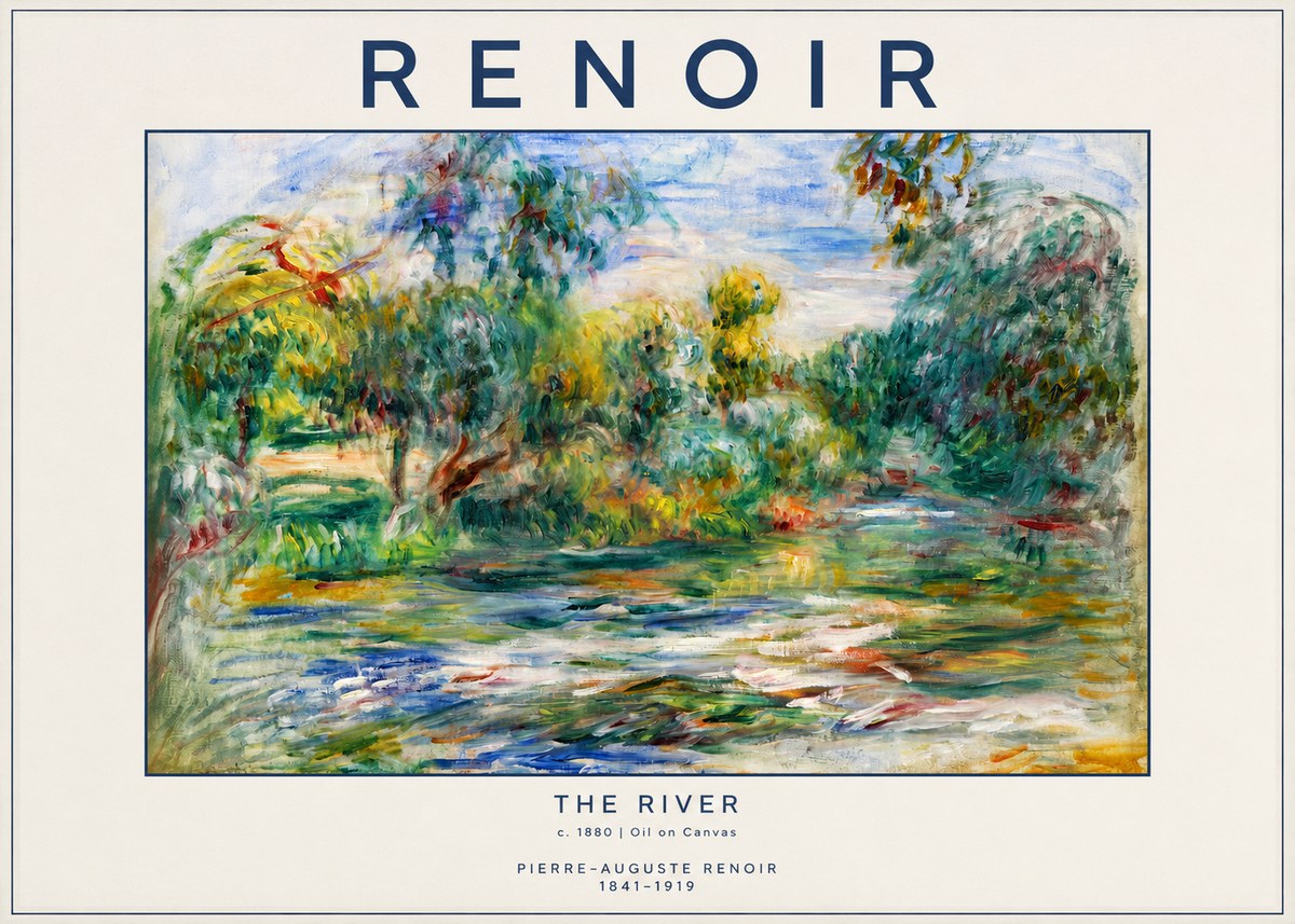 Renoir The River No2 - Affiche