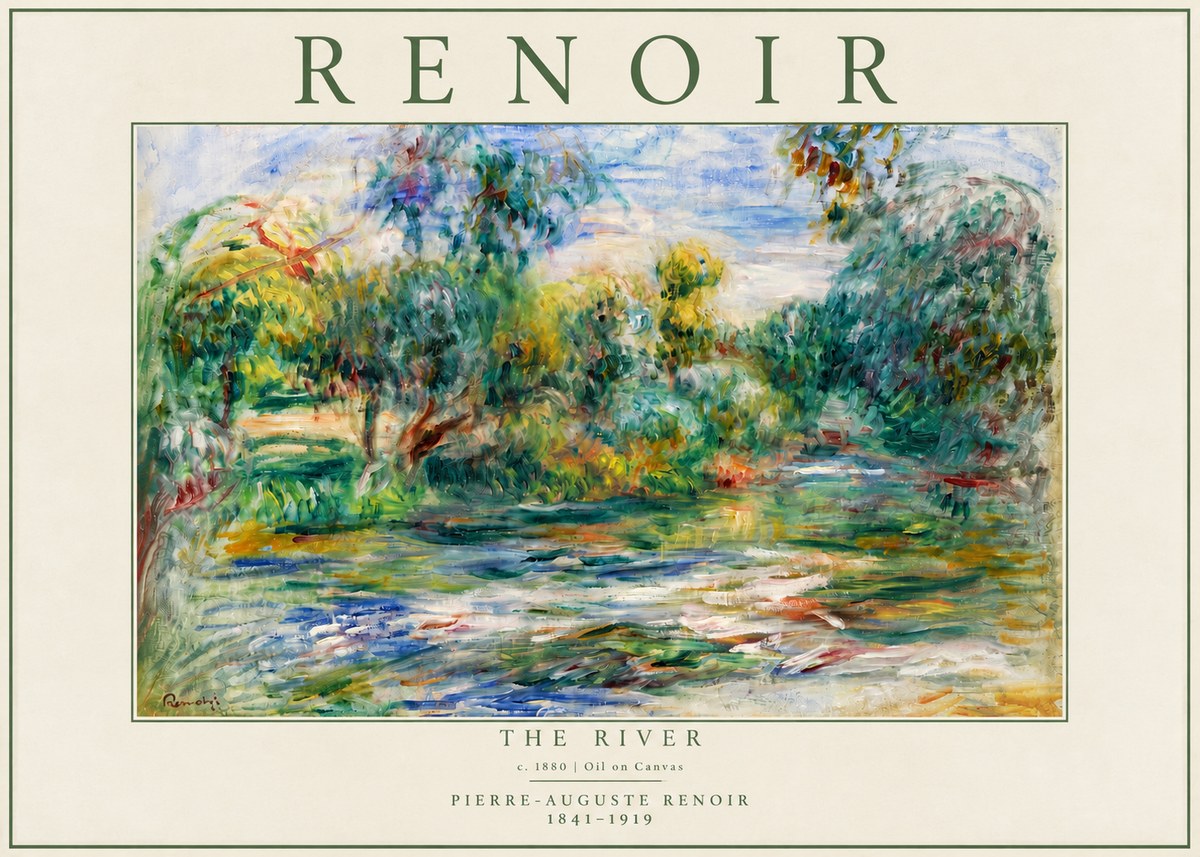 Renoir The River No4 - Affiche