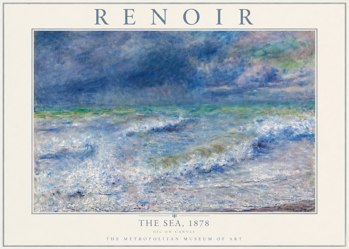 Renoir The Sea No4 - Affiche