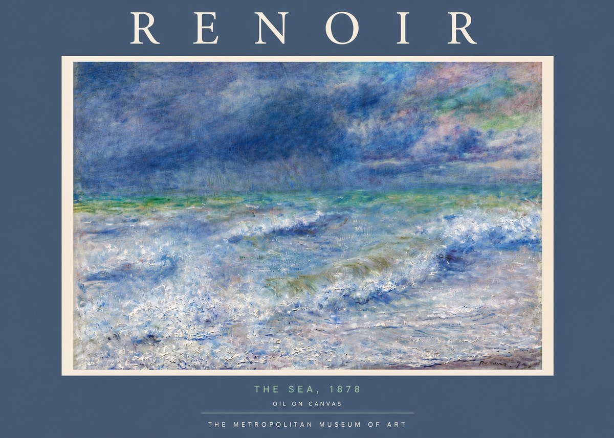 Renoir The Sea No5 - Affiche