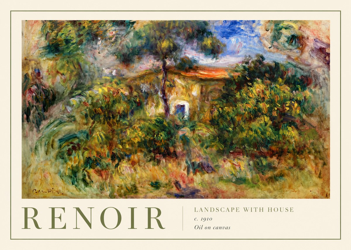 Renoir Landscape with House I No2 - Affiche