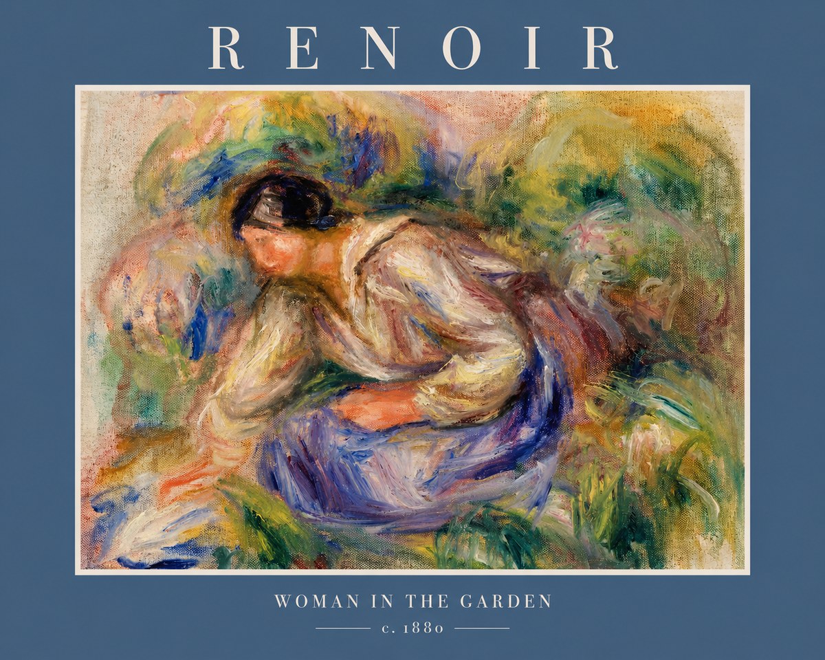 Renoir Woman in the Garden No2 - Affiche