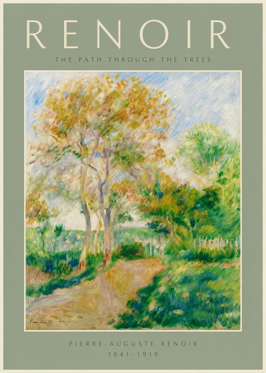 Renoir The Path Through the Trees No2 - Affiche
