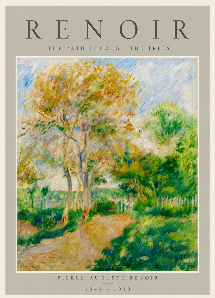 Renoir The Path Through the Trees No5 - Affiche