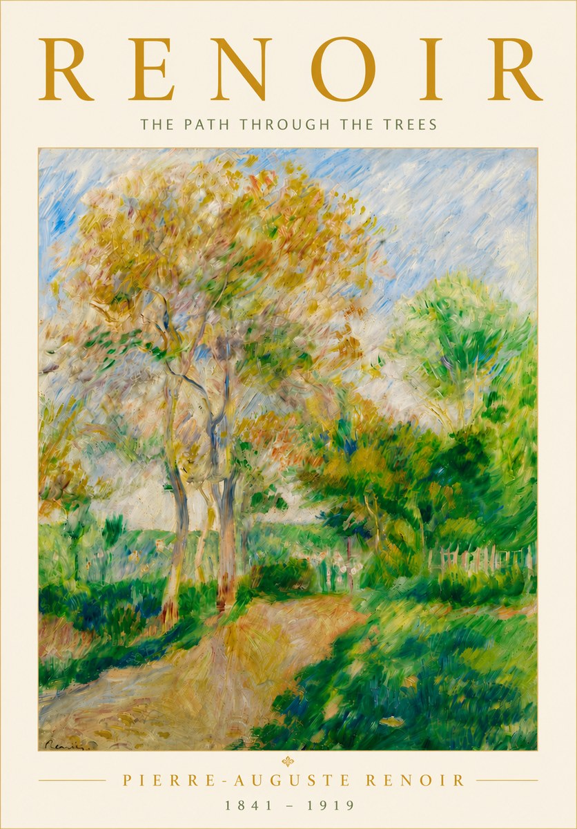 Renoir The Path Through the Trees No6 - Affiche