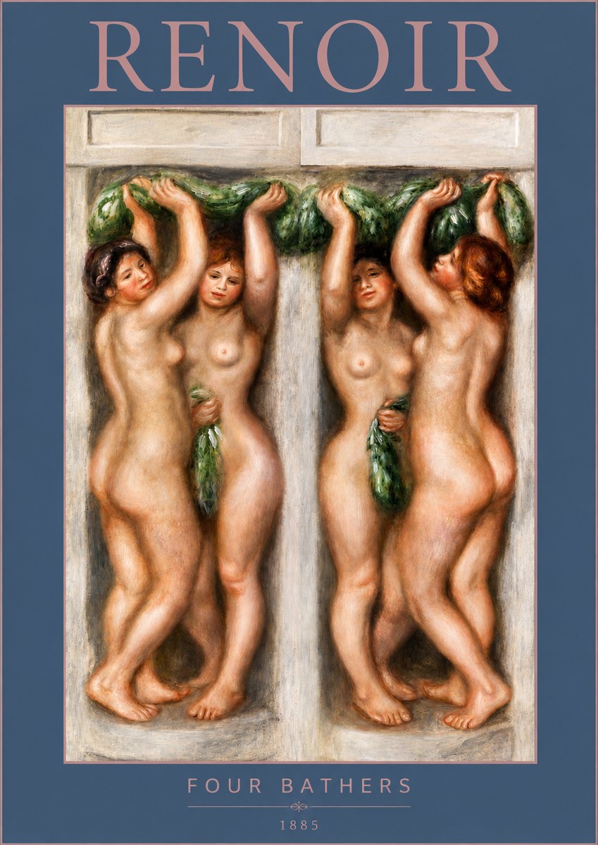 Renoir Four Bathers No3 - Affiche