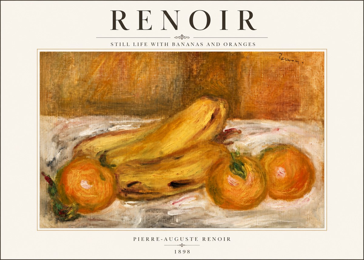 Renoir Still Life with Bananas and Oranges No3 - Affiche