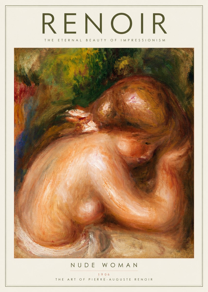 Renoir Female Nude, C. 1910 No2 - Affiche