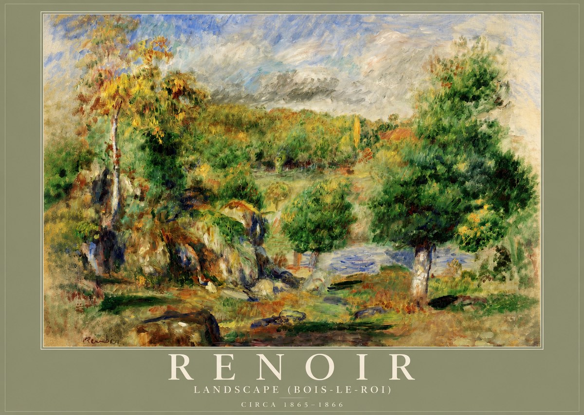 Renoir Landscape (Bois-le-roi) No2 - Affiche