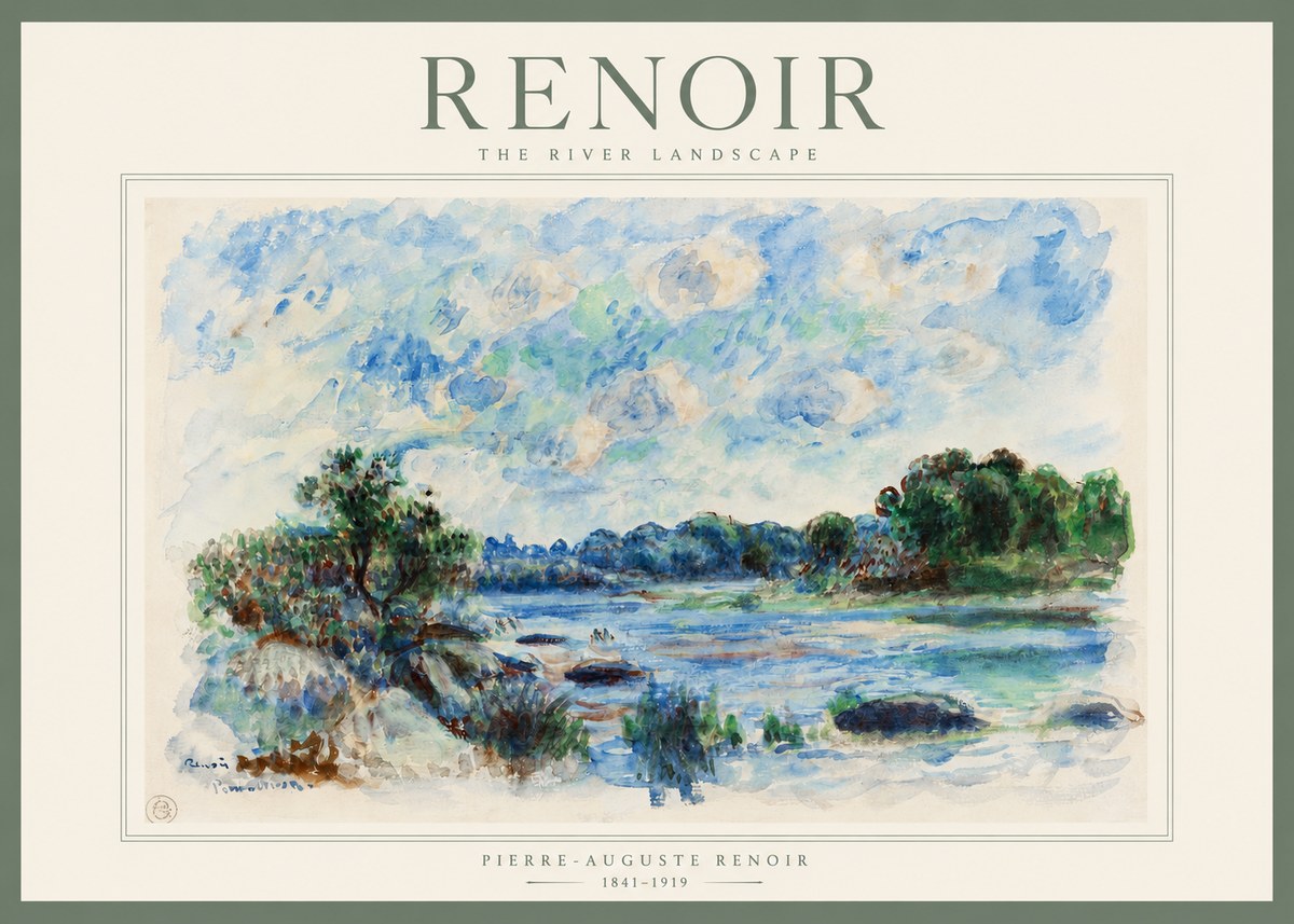 Renoir The River Landscape No2 - Affiche