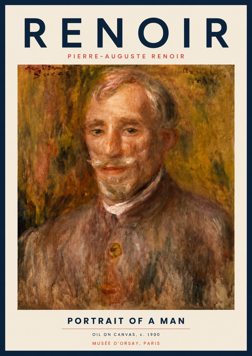 Renoir Portrait of a Man II No3 - Affiche