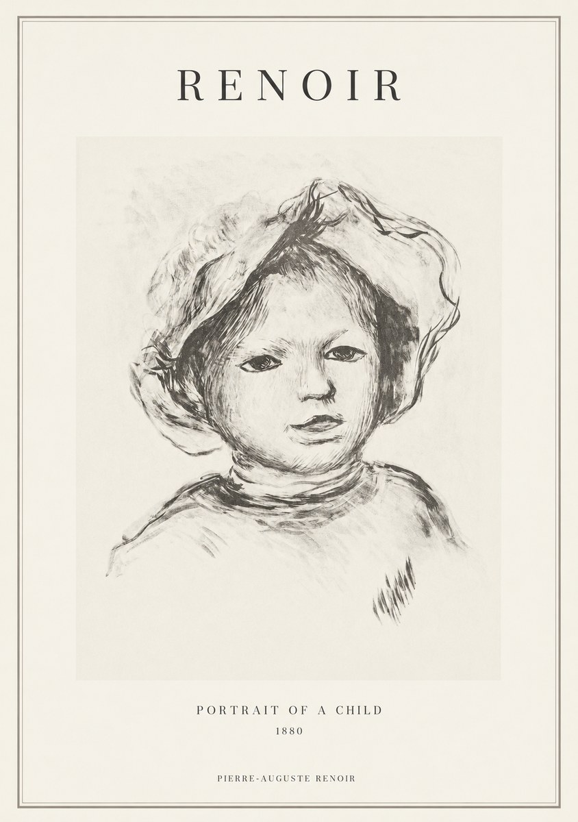 Renoir Portrait of a Child II No1 - Affiche