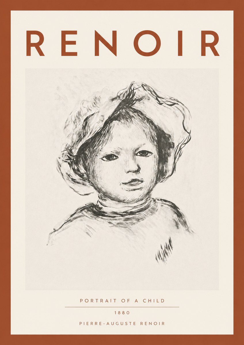 Renoir Portrait of a Child II No4 - Affiche