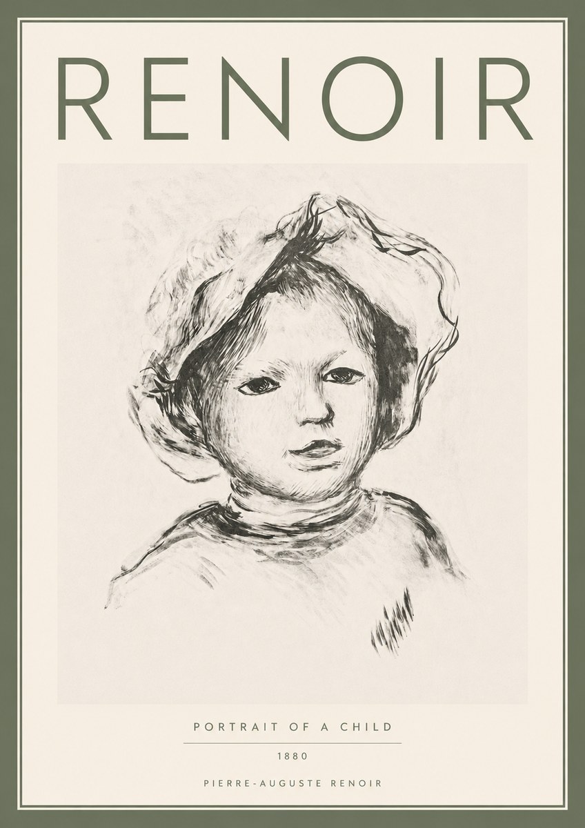 Renoir Portrait of a Child II No5 - Affiche