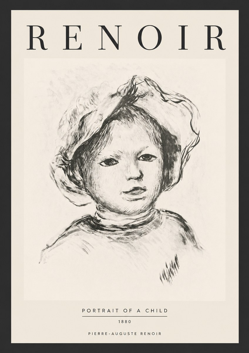 Renoir Portrait of a Child II No6 - Affiche
