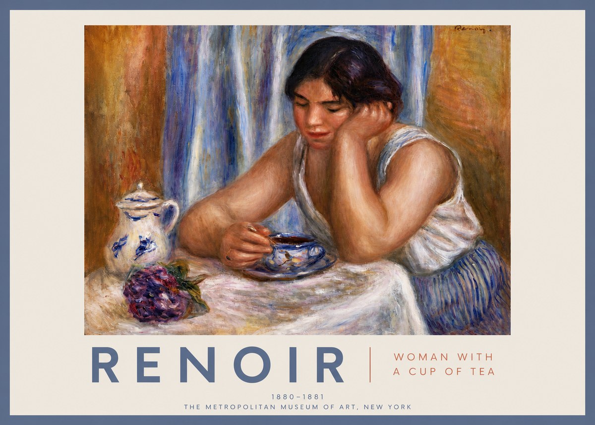 Renoir Woman with a Cup of Tea No2 - Affiche