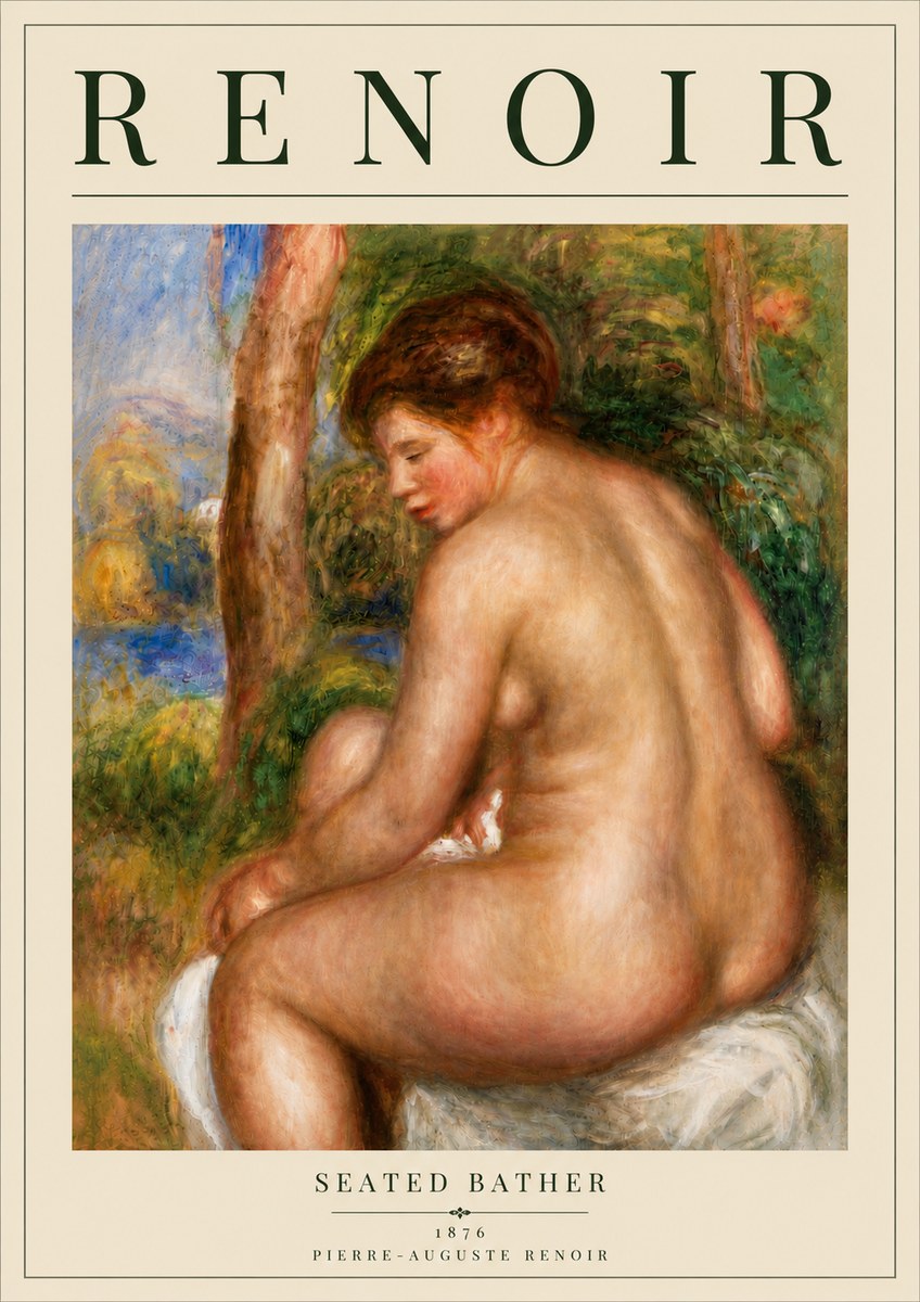 Renoir Seated Bather No6 - Affiche