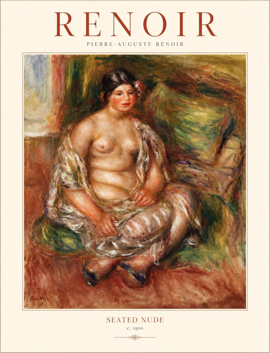 Renoir Seated Nude No1 - Affiche