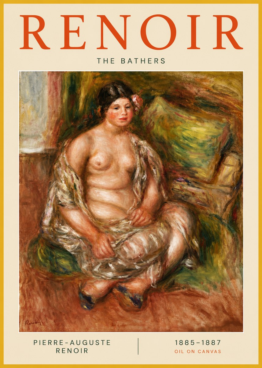 Renoir Seated Nude No3 - Affiche