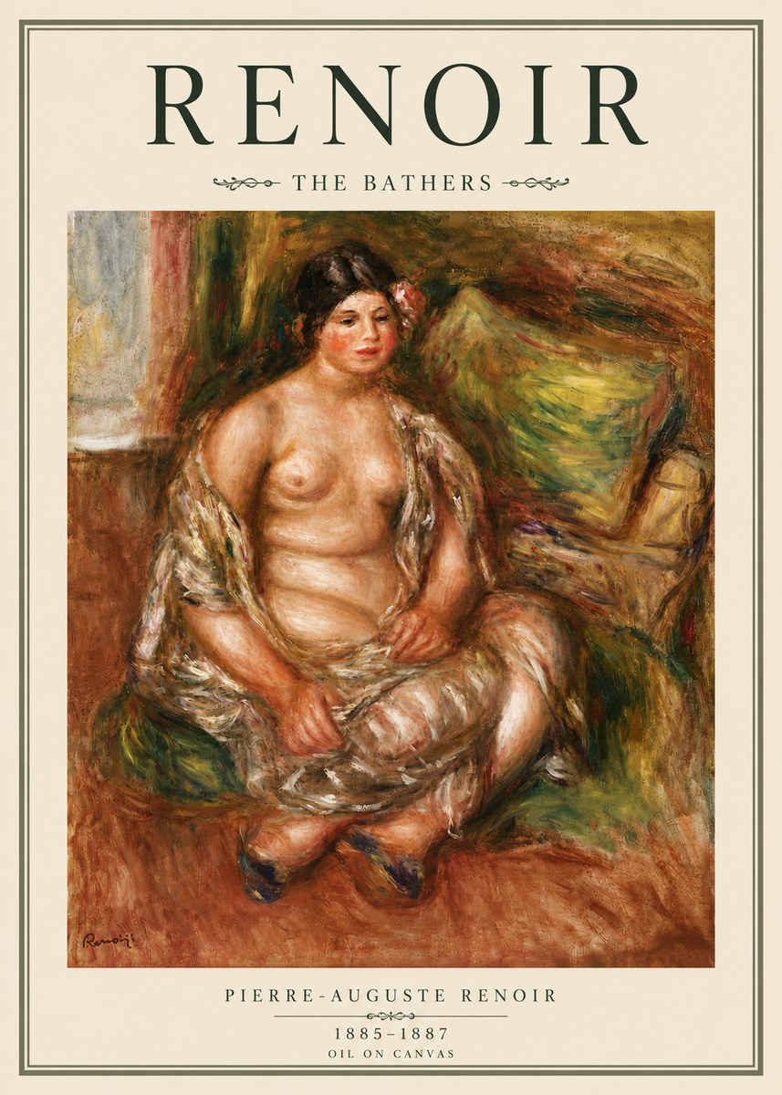 Renoir Seated Nude No4 - Affiche