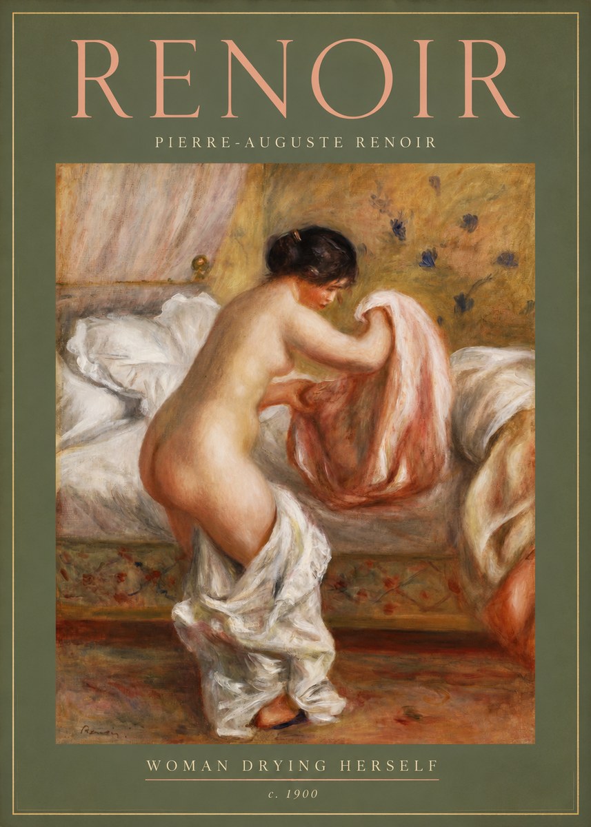 Renoir Woman Drying Herself No2 - Affiche